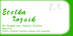 etelka kozsik business card